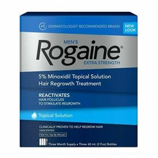Hom) Rogaine Extra Strength 5% Minoxidil Topical Solution 3 pack (EXP 12/2027) picture