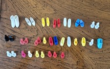 Vintage Barbie Doll Shoes Heels Lot Of Pairs + Singles Mod Era, Mules, Pilgrams picture