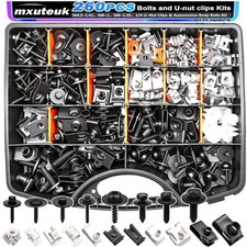 Body Bolts & U-Nut Clips Assortment - 260 Pieces picture