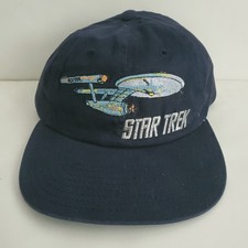 American Needle Star Trek 1996 USS Enterprise Strapback Hat NWOT Vintage Blue picture