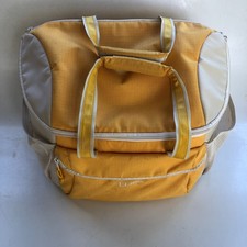 L.L. Bean Large Yellow Insulated Cooler Lunch Bag Vtg  Travel Outdoors Pockets picture