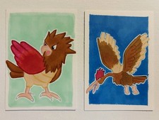 ACEO Original Art Card Set Spearow Fearow Pokemon Fan Art Hand Drawn Ink Ooak picture