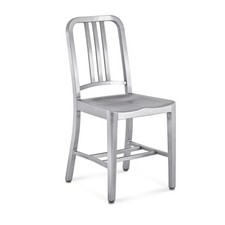 Emeco 1006 Navy anodized aluminum side chair. 8 chairs available picture