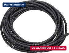 Lystaii 5.5 Yards Genuine Bolo Leather Cord 4mm Round Braided for DIY picture