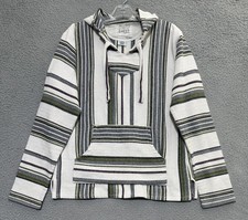 Original Senor Lopez Hoodie Woven Baja Drug Rug Hooded Made In Mexico Mens M picture