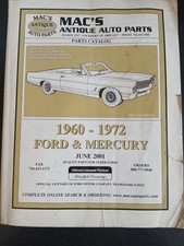 MAC'S Antique Auto Parts Catalog 1960-1972 Ford & Mercury June 2001 edition  picture
