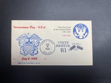 WWI WWI USS Barry DD 933 July 4 1982 Bristol RI Independence Day Cover 9-24 picture