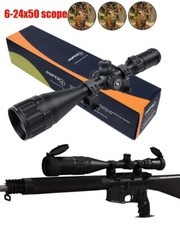 Sniper 6-24x50 AOL Long Range Rifle Scope RGB-Illuminated W/ Zero W/E Adjustment picture
