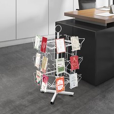 3tier 24 Pocket 360° Rotating Greeting Card Rack Retail Display Post Card Rack picture