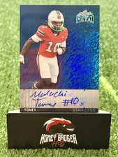 2026 Leaf Metal Stainless Malachi Toney Blue Shimmer /5 Auto RC Rookie SSP picture