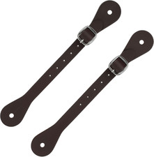 2PCS Handmade Full Grain Leather Spur Straps, Adjustable Western Spur Strap | Ho picture