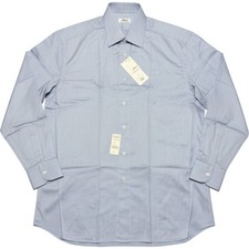 Brioni Barneys New York Blue Micro Pattern Dress Shirt 17.5 44 Italy NEW picture
