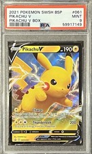 Pokemon TCG Pikachu V SWSH061 SWSH Promo Holo 2021 PSA 9 Mint picture