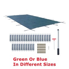 Inground Pool Cover Safety Fits Rectangle Swimming Pool Mesh Solid Pool Cover picture