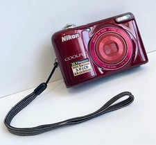 Nikon COOLPIX L30 Red 20.1MP 5x Wide Optical Zoom Digital Camera Works picture