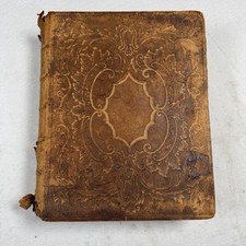 Antique 1866 Holy Bible American Bible Society WI Church Provenance Swensen picture