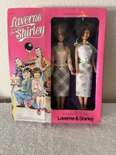 Vintage 1977 Mego Laverne & Shirley 11.5” Poseable Doll Set Original Box picture