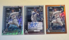 2025 Topps Chrome Justin Wrobleski RC - 3 Card - Auto, Orange /25, Logofractor  picture