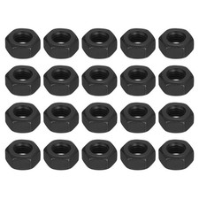 1/4-28 Hex Nuts Carbon Steel Grade 8.8 Black Oxide Hexagon Nut 20 Pack) picture