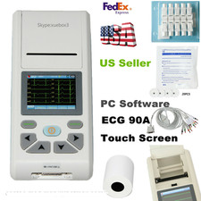 Touch Contec ECG90A  ECG/EKG Machine 3/6/12-lead electrocardiograph,Software USA picture