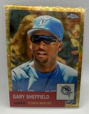 2022 Topps Chrome Platinum Anniversary Gary Sheffield #425 Gold Refractor /50 picture