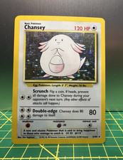 Pokemon TCG Base Set Chansey Holo Rare 003/102 120 HP Basic Ken Sugimori ENG picture