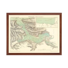 Old Map of Pasaia 1888 - Vintage Spain Art Wall Decor Print picture