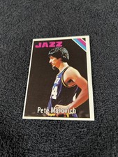 VINTAGE 1975 Topps Pete Maravich #75 HOF UTAH JAZZ EXCELLENT CONDITION SEE PICS picture