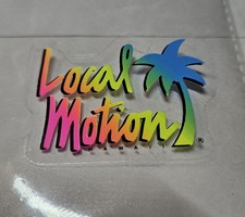 Vintage Local Motion Hawaii Neon Fade Palm Tree VTG 80s 90s Surfing Sticker picture