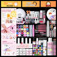 Acrylic Nail Kit with 180W UV Lamp & Electric Drill - Perfect for Beginners picture
