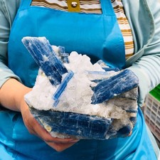5.36LB Natural Blue Kyanite Cluster with Clear Quartz Matrix Crystal Specimen picture