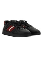 Bally Rebby 6306537 Men's Black Canvas-Trimmed Leather Sneakers MSRP $685 picture