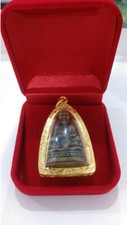Phra LP Tuad Wat Phako Gold Micron Case Pendant Talisman Thai Buddha Amulet picture