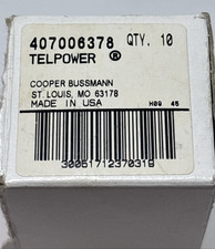 Cooper Bussmann TELPOWER 407006378 30A Telecom Fuses Lot of 10 NOS USA picture