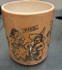 Vintage 1971 SENOR PICO Mexican Restaurant Trader Vic's Tiki Mug Cup picture