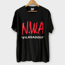 1991 N.W.A. Vintage Tour Band Rap Tee Shirt 90s 1990s Dr Dre, Eazy E, Ice Cube picture
