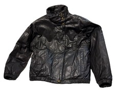 VTG 80s 90s Eddie Bauer Women’s Small  leather goose down motorcycle jacket picture