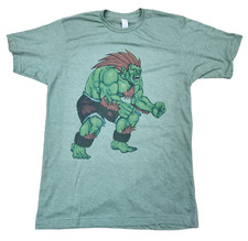 BLANKA Video Gamer STREET Fighter Classic Shirt Green Vintage Graphic Soft Style picture