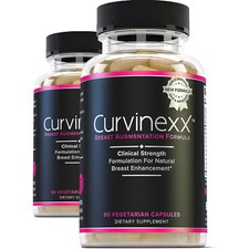 2 BOTTLES: Curvinexx Natural Breast Enhancement & Growth Formula, 60 caps each picture