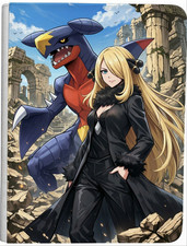 Cynthia's Garchomp in Ruins 4 slot Toploader Color Printed Binders picture