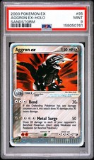 Pokemon TCG Aggron Ex Holo 95/100 - EX Sandstorm - PSA 9 - LOW POP, NEW CERT picture