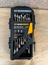 GEARWRENCH GWD18RWS SAE/Metric 90-Tooth Combination Ratcheting Wrench Set 18PC picture