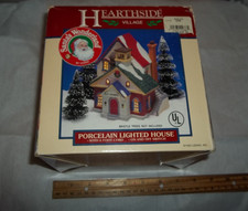 Lemax Porcelain Lighted House Christmas Village Elf Academy Vintage 1993 picture