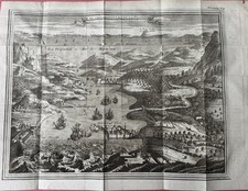 DARDANELLES CONSTANTINOPLE TURKEY c. 1705 NICOLAS DE FER ANTIQUE VIEW picture