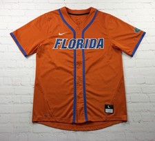 Nike Florida Gators Baseball Jersey Mens Large Orange Dri Fit NCAA Stitched picture