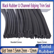 Black Rubber U Channel Edging Trim Seal Door Window Edge Protector Strip U-shape picture