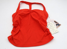 Blogilates Sweetheart Tank Top Spicy Orange Coral Halter Size Small NWT picture