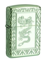 Zippo Armor 360 Degree Multi Cut Elegant Dragon Lighter, 49054, New In Box picture