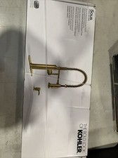 NEW KOHLER K-R10651-SD-2MB Sous Semi-Professional Kitchen Faucet Brushed Brass picture