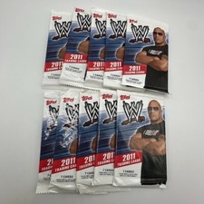 ⚡ WWE WWF Wrestling 2011  Topps Trading Cards LOT Of 10 Booster Packs Sealed ⚡ picture